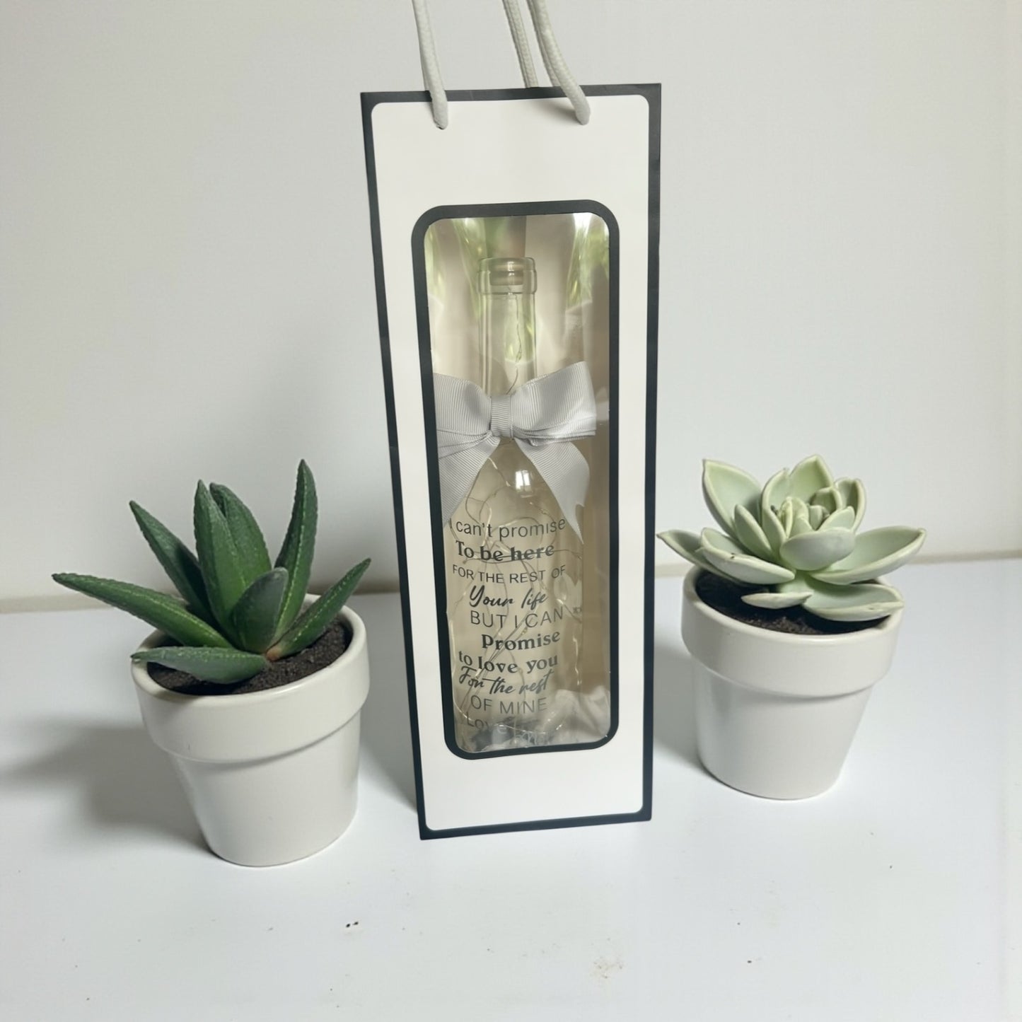 Personalised Light-Up Glass Bottle