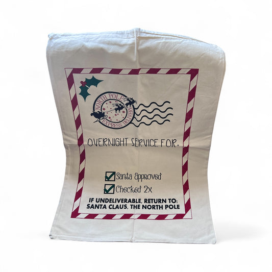 Personalised Santa Sack - Red Edging