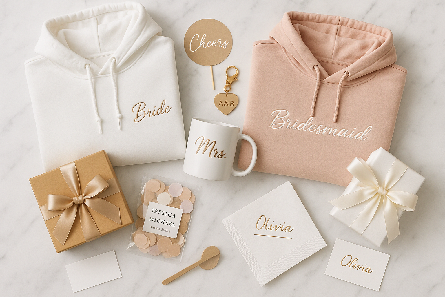 personalised wedding, party items and hoodies and gifts